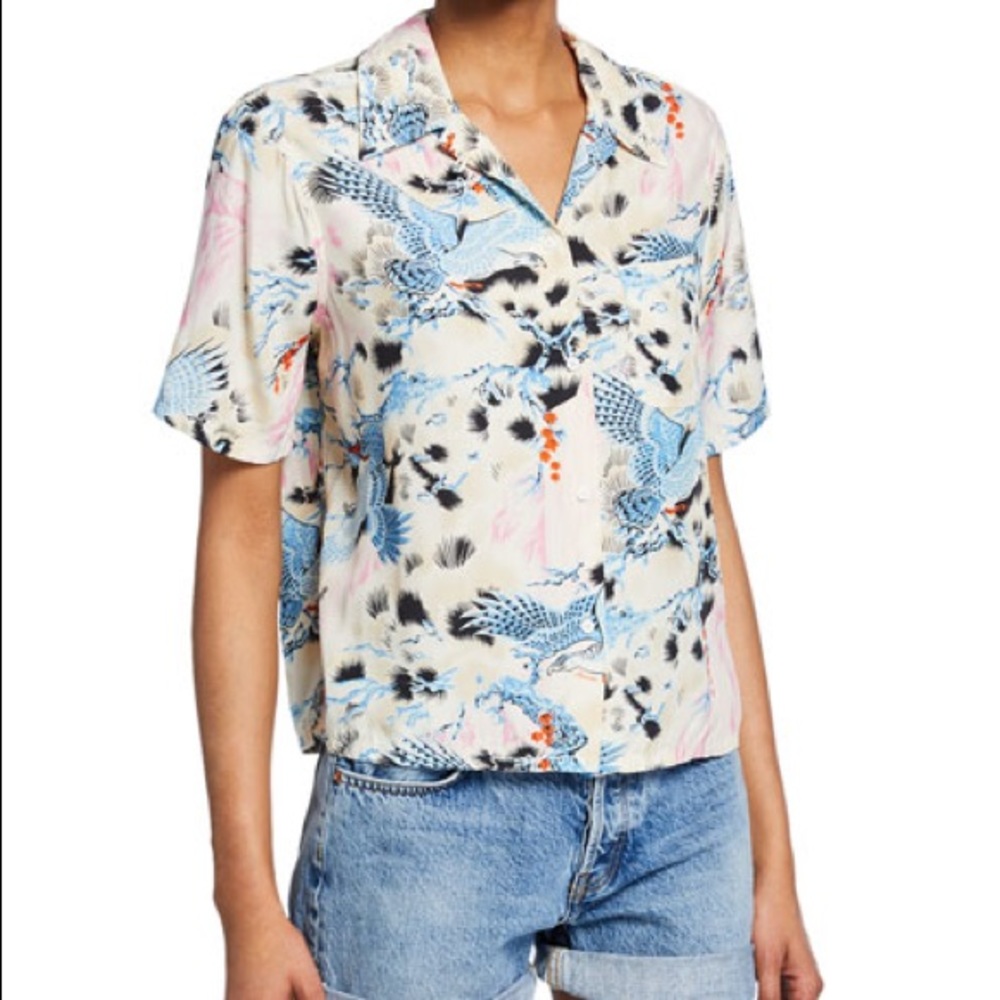 RE/DONE printed voile Hawaiian shirt like new size L